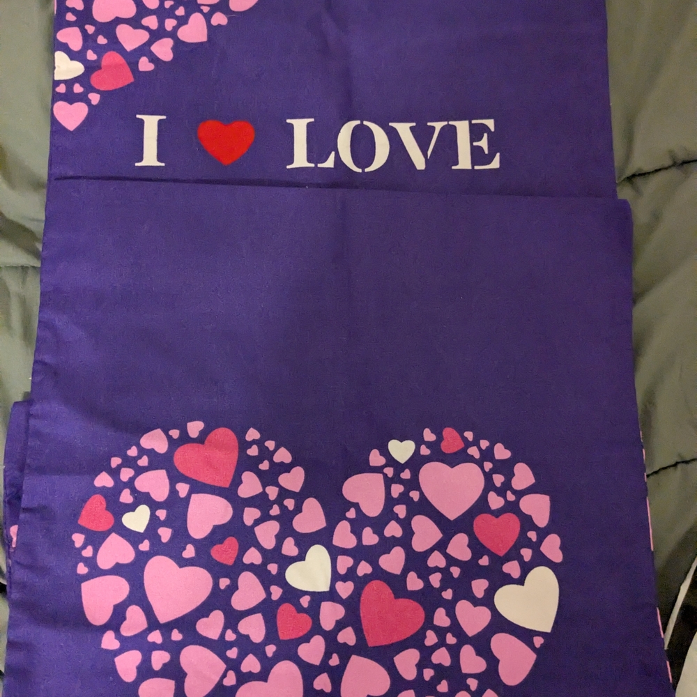 Purple Love Heart Scarf